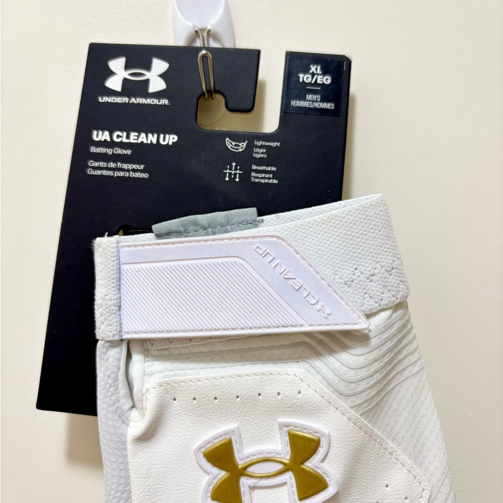 Under Armour Gray and White Batting Glove - Picture 4 of 7